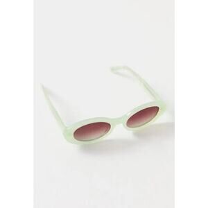 Free People DIXIE Polarized Retro Marbled Sunglasses in Key Lime Green NWT